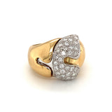 Diamond Pave Gold Ring, circa 1970s