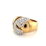 Diamond Pave Gold Ring, circa 1970s