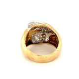 Diamond Pave Gold Ring, circa 1970s