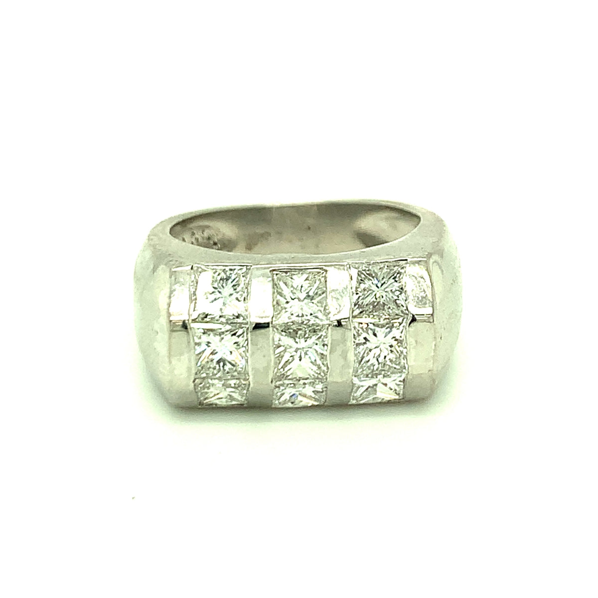 Diamond Platinum Band Ring
