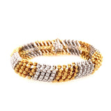 Diamond Two-Tone Gold Bracelet, circa 1960s