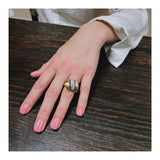 Diamond and Sapphire 18K Yellow Gold Ring, circa 1960