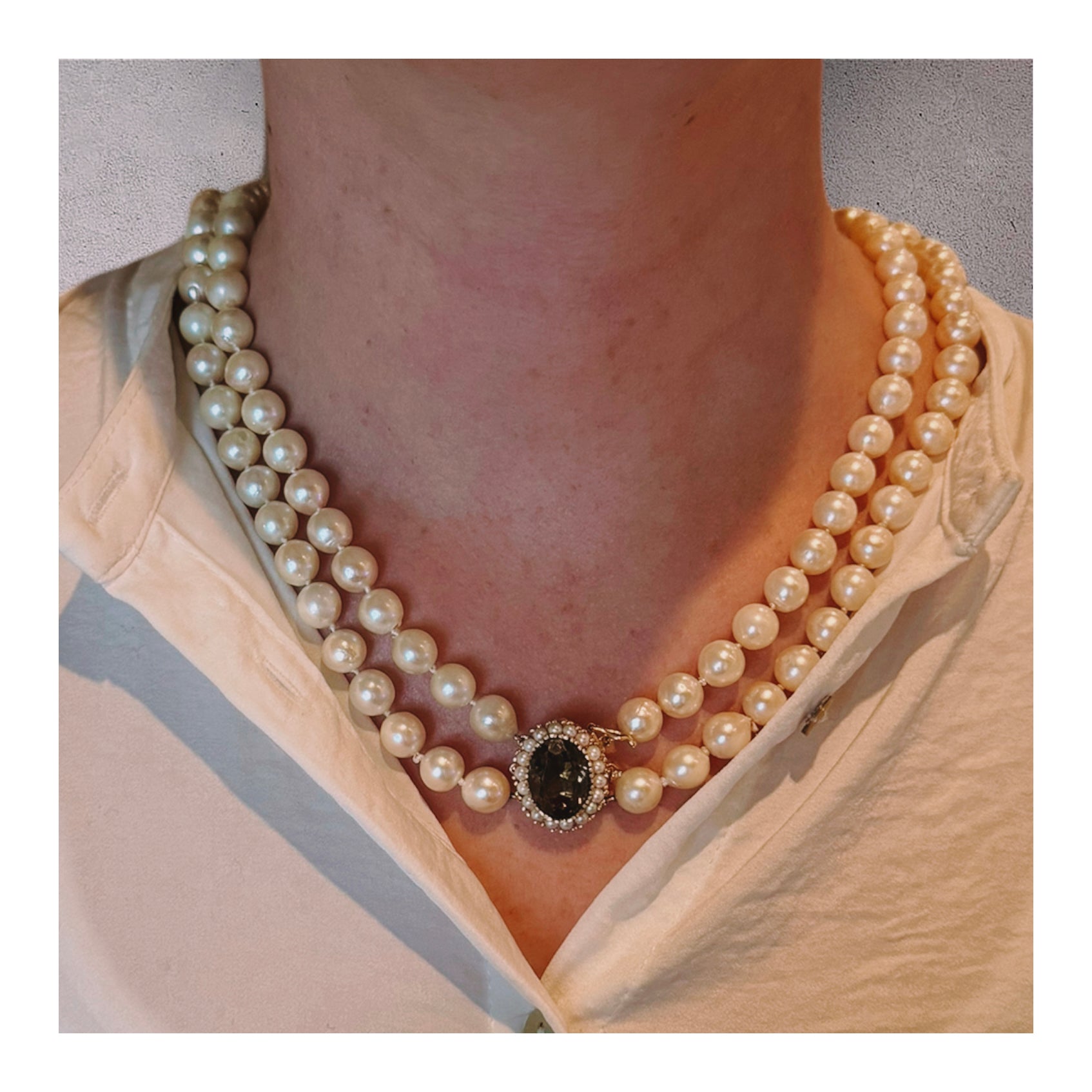Double-Strand Pearl Necklace