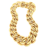 Double Oval Link 14K Yellow Gold Necklace