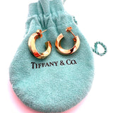 18K YELLOW GOLD TIFFANY & CO. TWIST HOOP EARRINGS