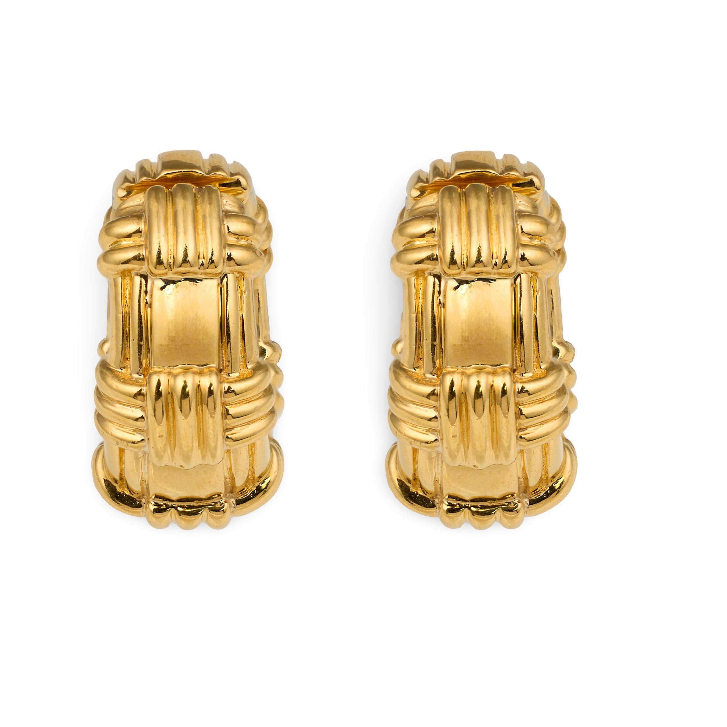 Huggie 18k Yellow Gold Earrings by David Webb, circa 1970s
