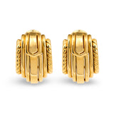 Fan Motif 18k Yellow Gold Earclips by David Webb, circa 1970s