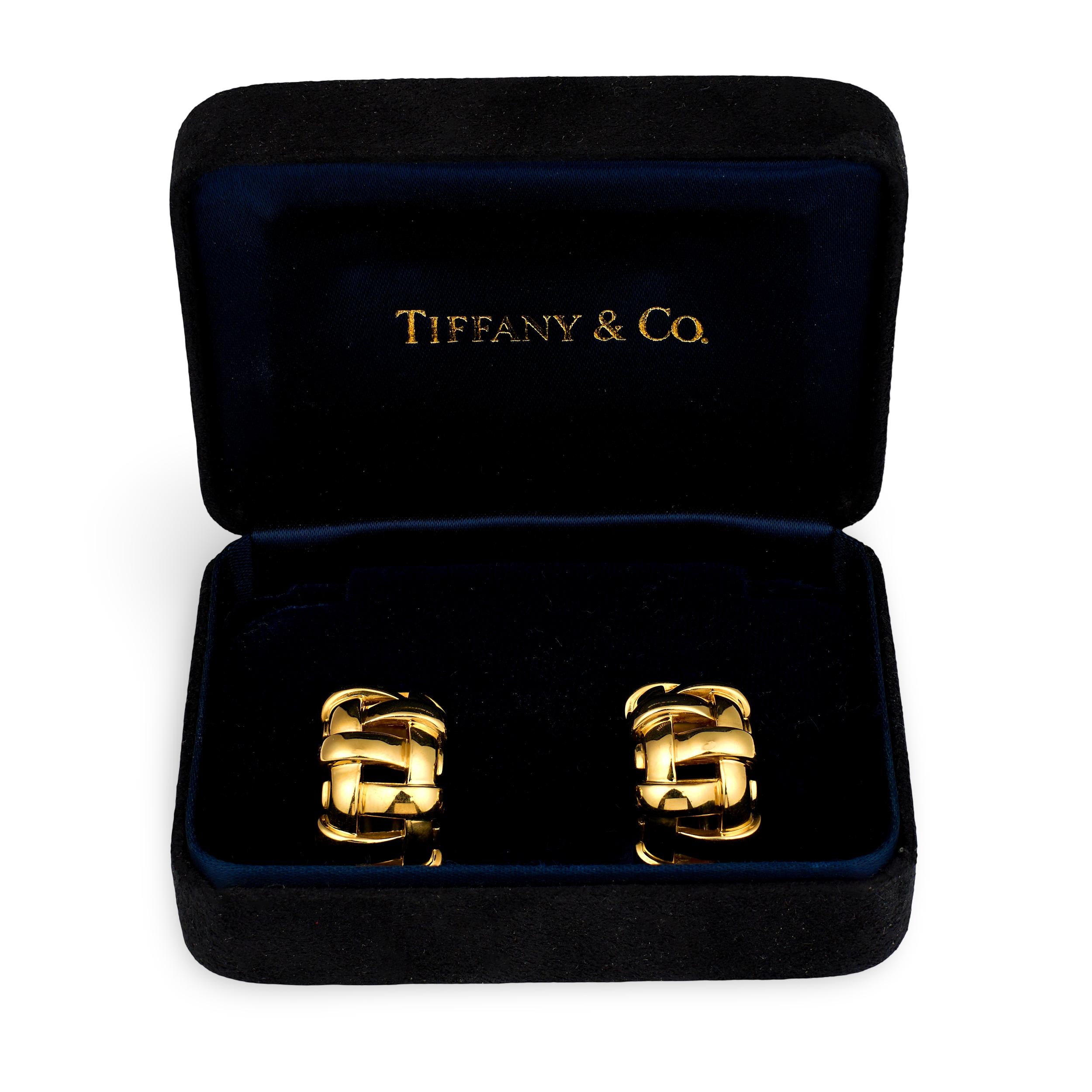 18k Yellow Gold Hoop Earrings by Tiffany & Co., circa 2002