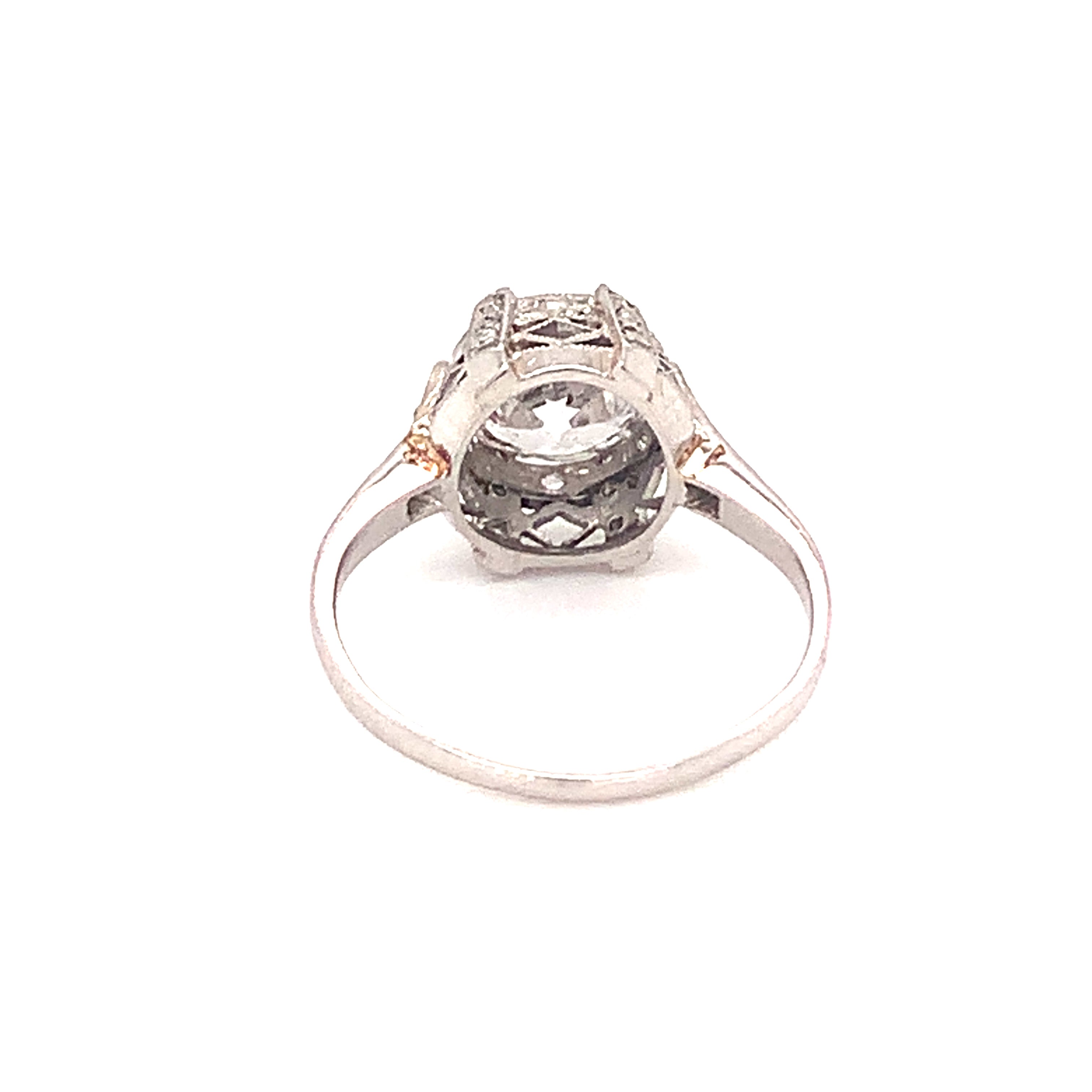 Edwardian Diamond Engagement Ring in Platinum, circa 1910