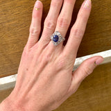 Edwardian Sapphire and Diamond Platinum Ring, circa 1910