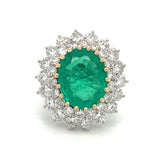 Emerald and Diamond 14K Gold Ring