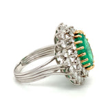 Emerald and Diamond 14K Gold Ring