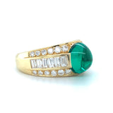 Emerald and Diamond 18K Gold Ring by Tiffany & Co.