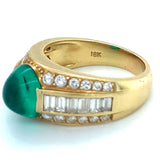 Emerald and Diamond 18K Gold Ring by Tiffany & Co.