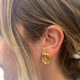 Fan Motif 18k Yellow Gold Earclips by David Webb, circa 1970s