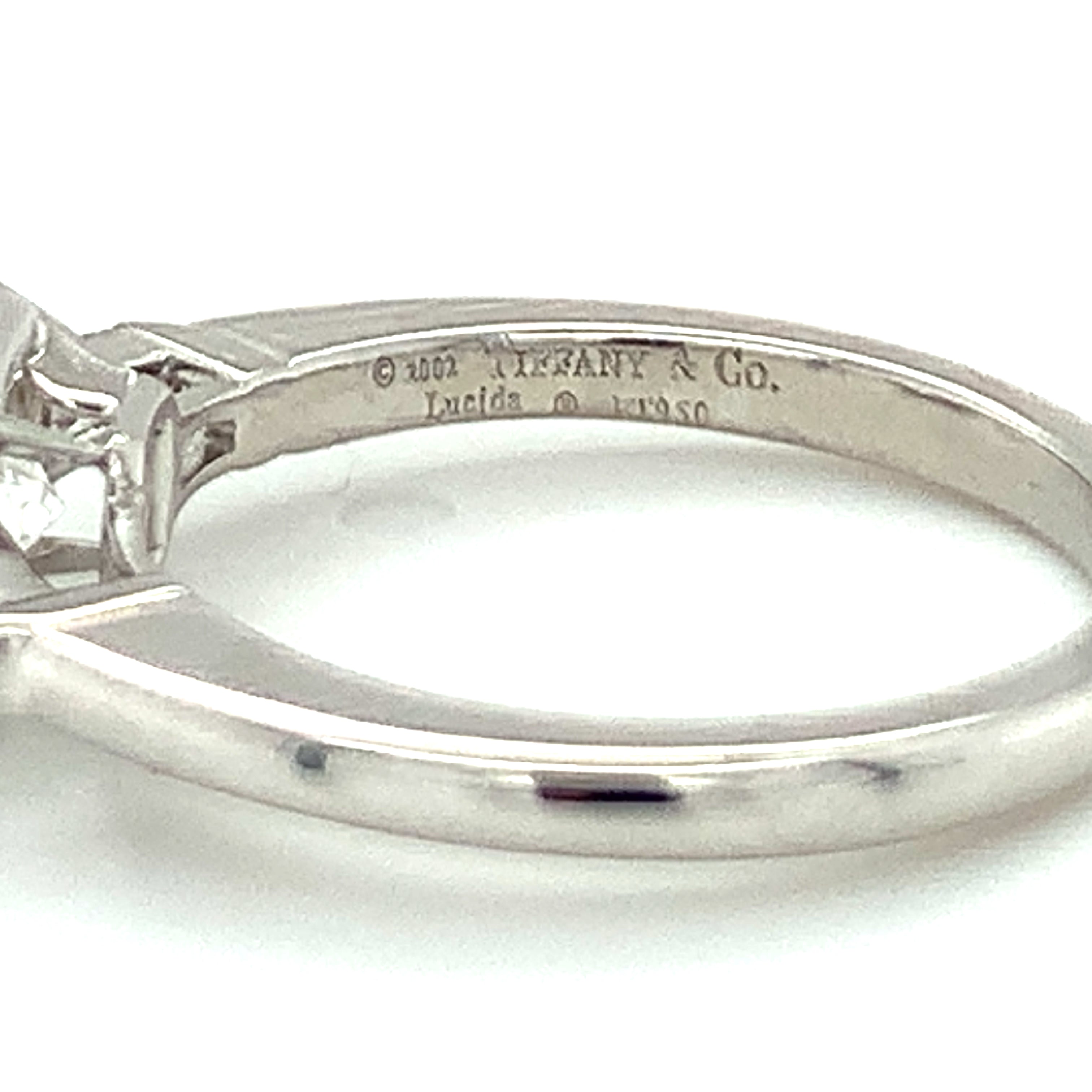 GIA Certified 1.03 Carat Diamond Platinum Engagement Ring by Tiffany & Co.