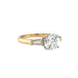 GIA Certified 1.22 Carat Diamond 14K Yellow Gold Engagement Ring