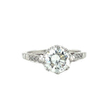 GIA Certified 1.26 Carat Diamond 18K White Gold Engagement Ring
