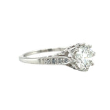 GIA Certified 1.26 Carat Diamond 18K White Gold Engagement Ring