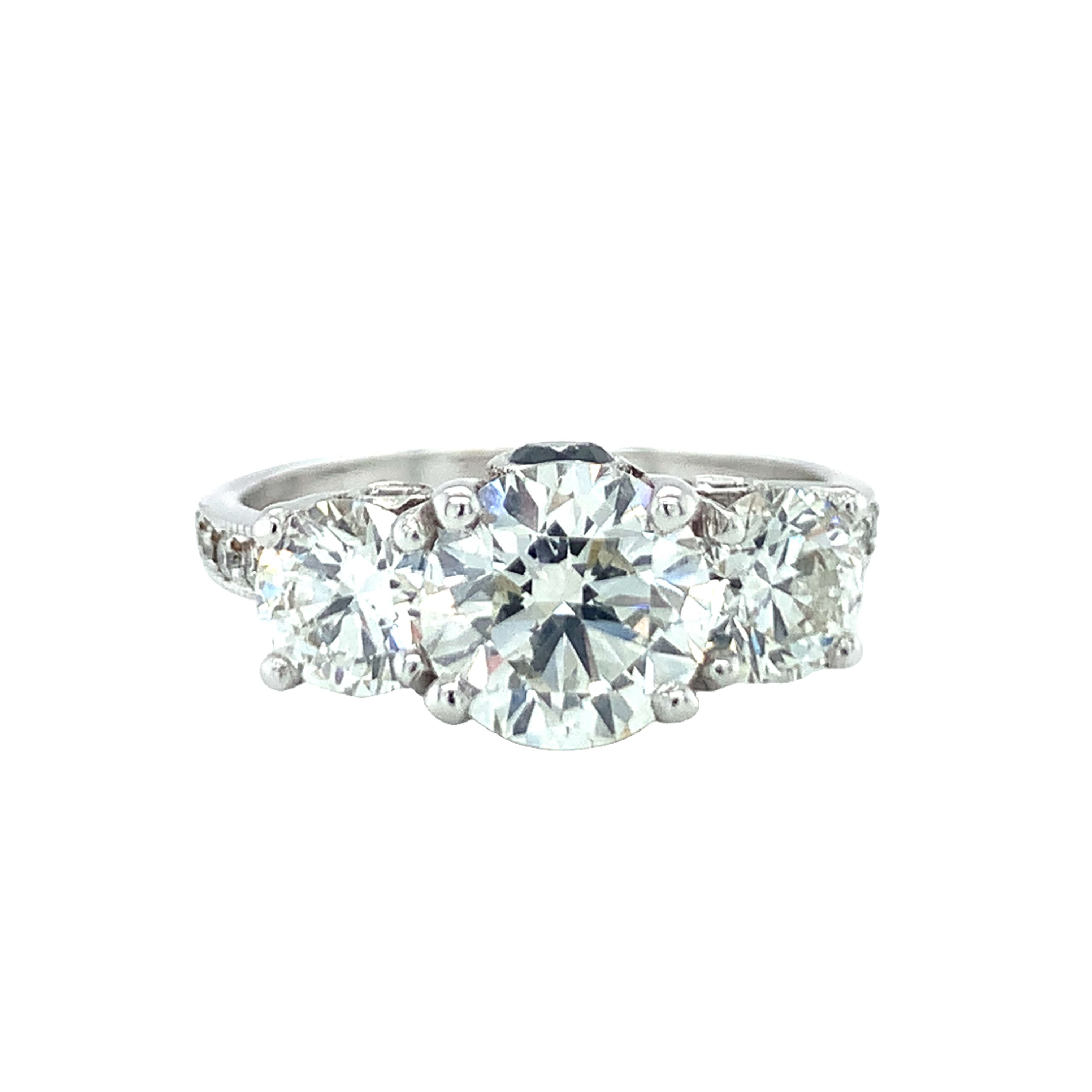 GIA Certified 1.62 Carat Diamond 18K White Gold Engagement Ring