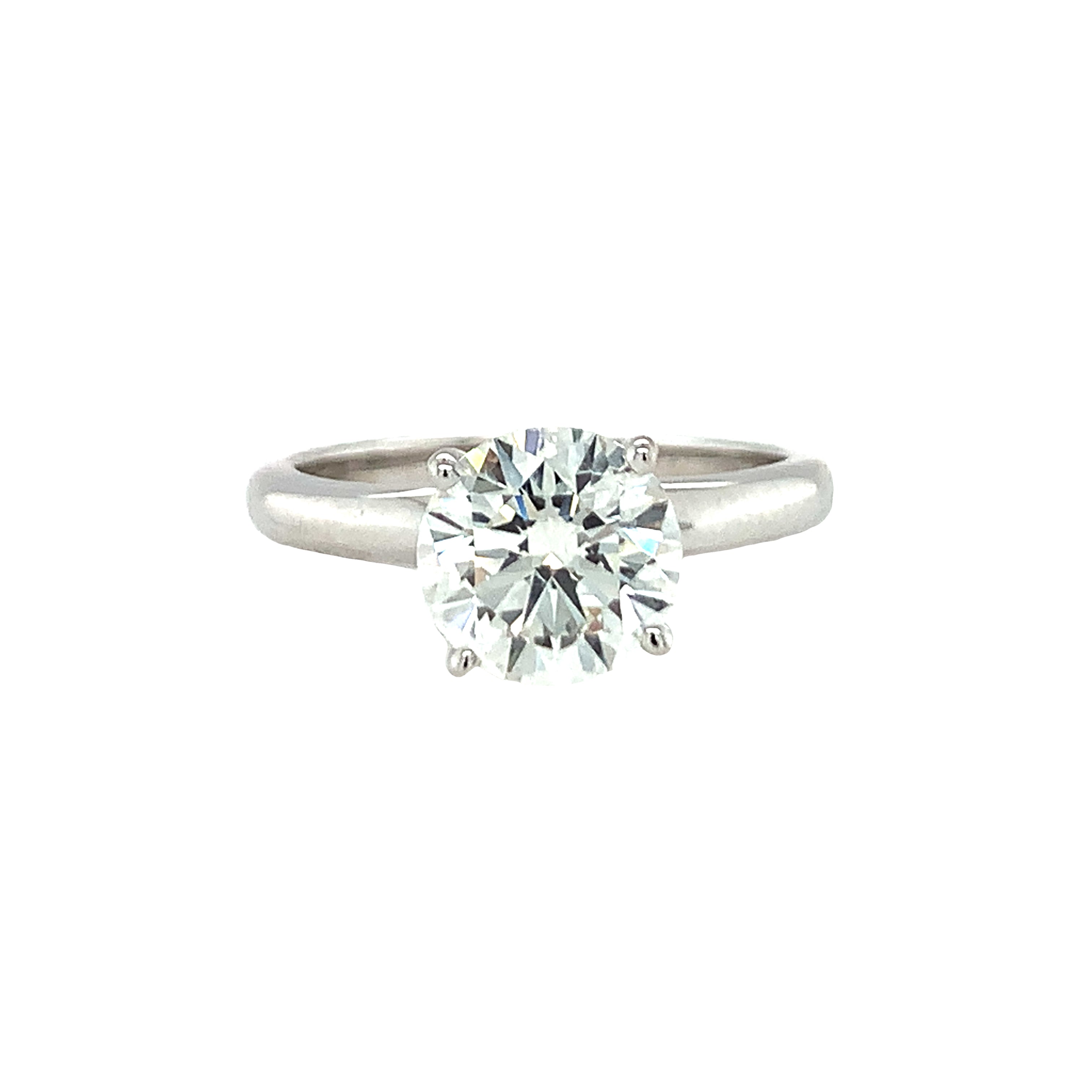 GIA Certified 1.63 Carat Diamond White Gold Engagement Ring