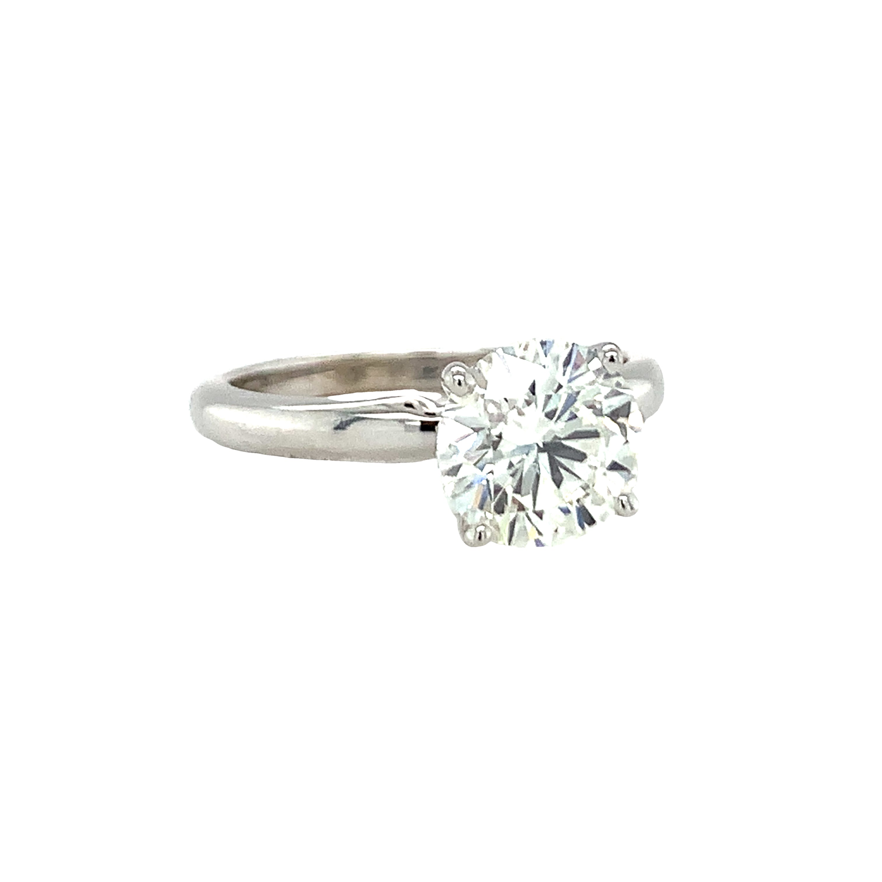 GIA Certified 1.63 Carat Diamond White Gold Engagement Ring