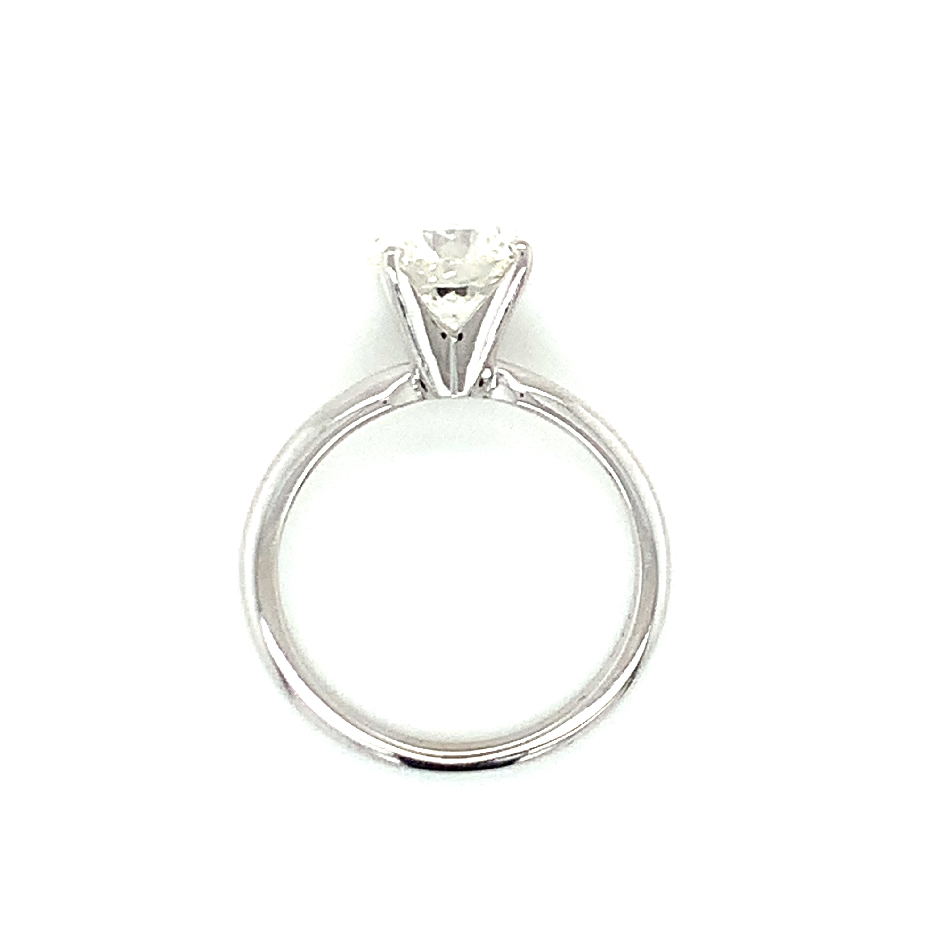 GIA Certified 1.63 Carat Diamond White Gold Engagement Ring