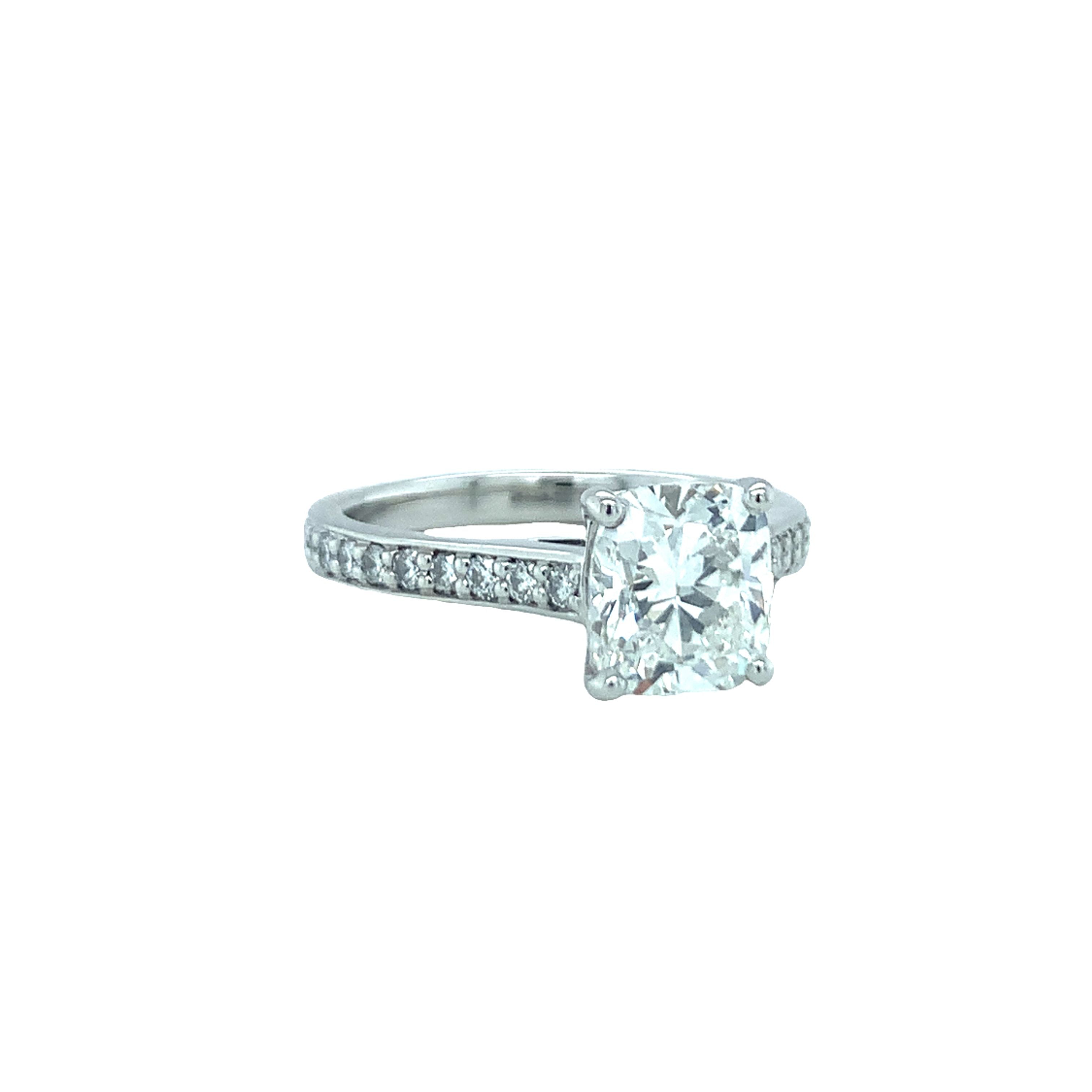 GIA Certified 1.81 Carat Diamond Platinum Engagement Ring