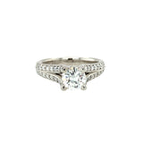GIA Certified 1 Carat Diamond Platinum Engagement Ring
