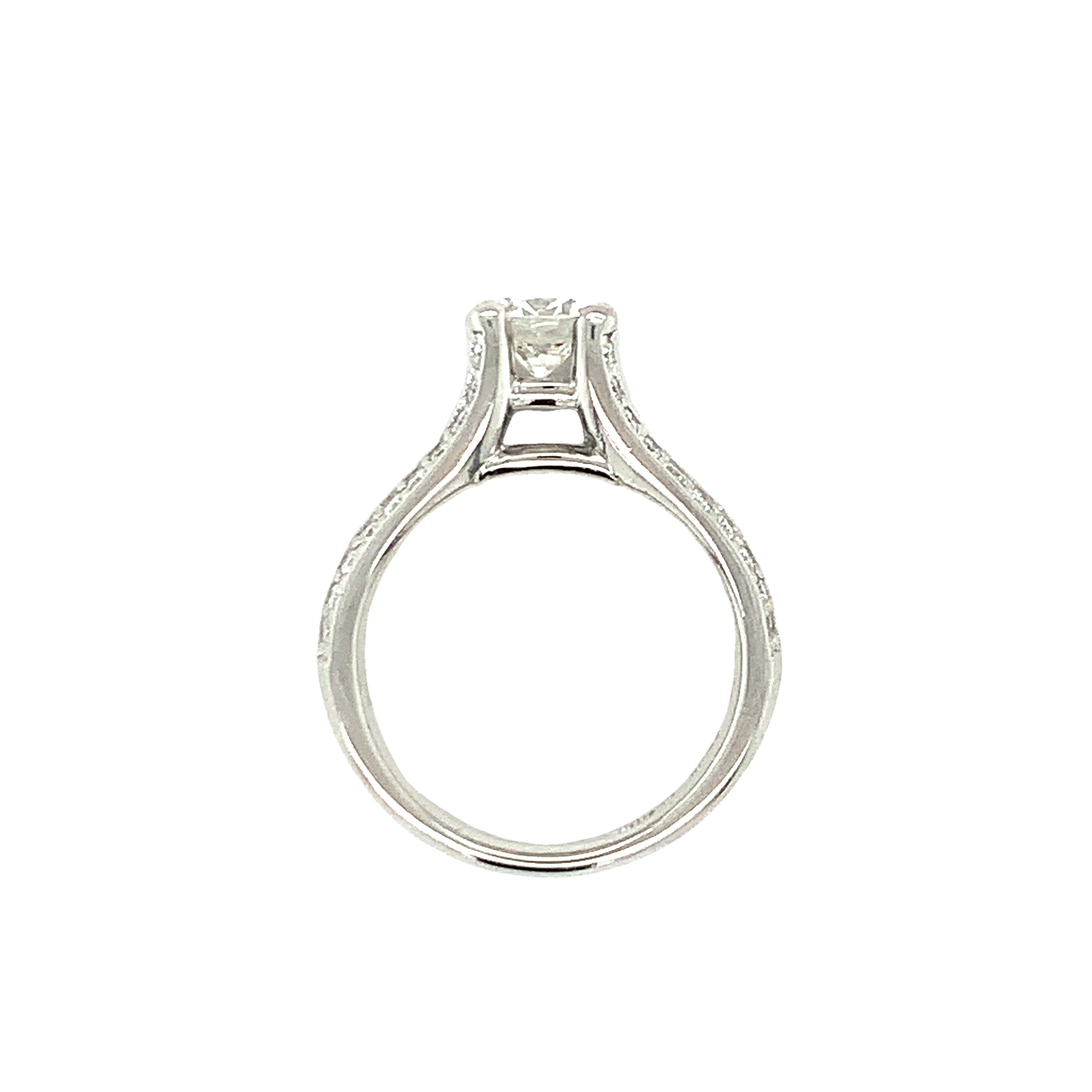 GIA Certified 1 Carat Diamond Platinum Engagement Ring