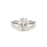 GIA Certified 2.01 Carat White Gold Diamond Engagement Ring