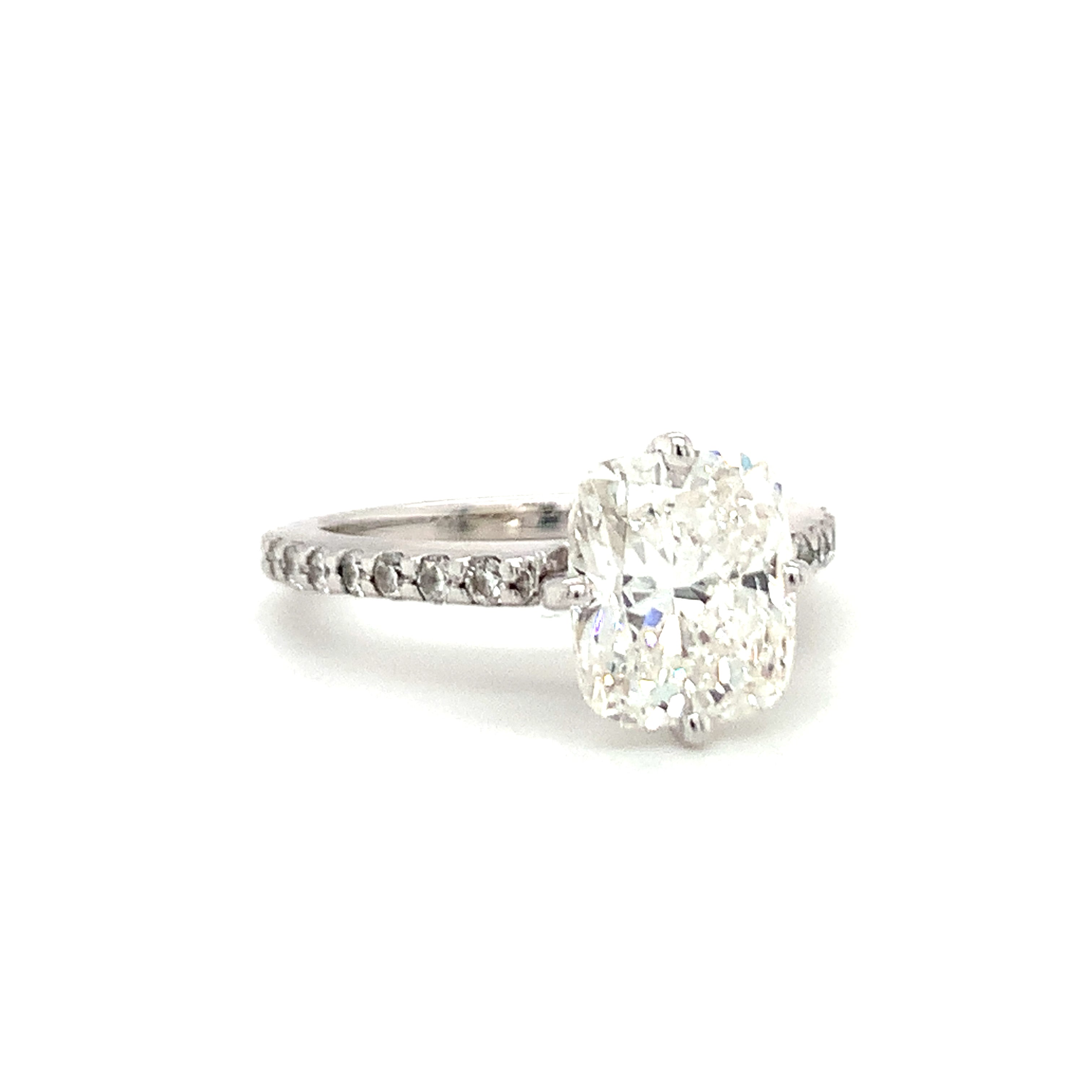 GIA Certified 2.01 Carat White Gold Diamond Engagement Ring