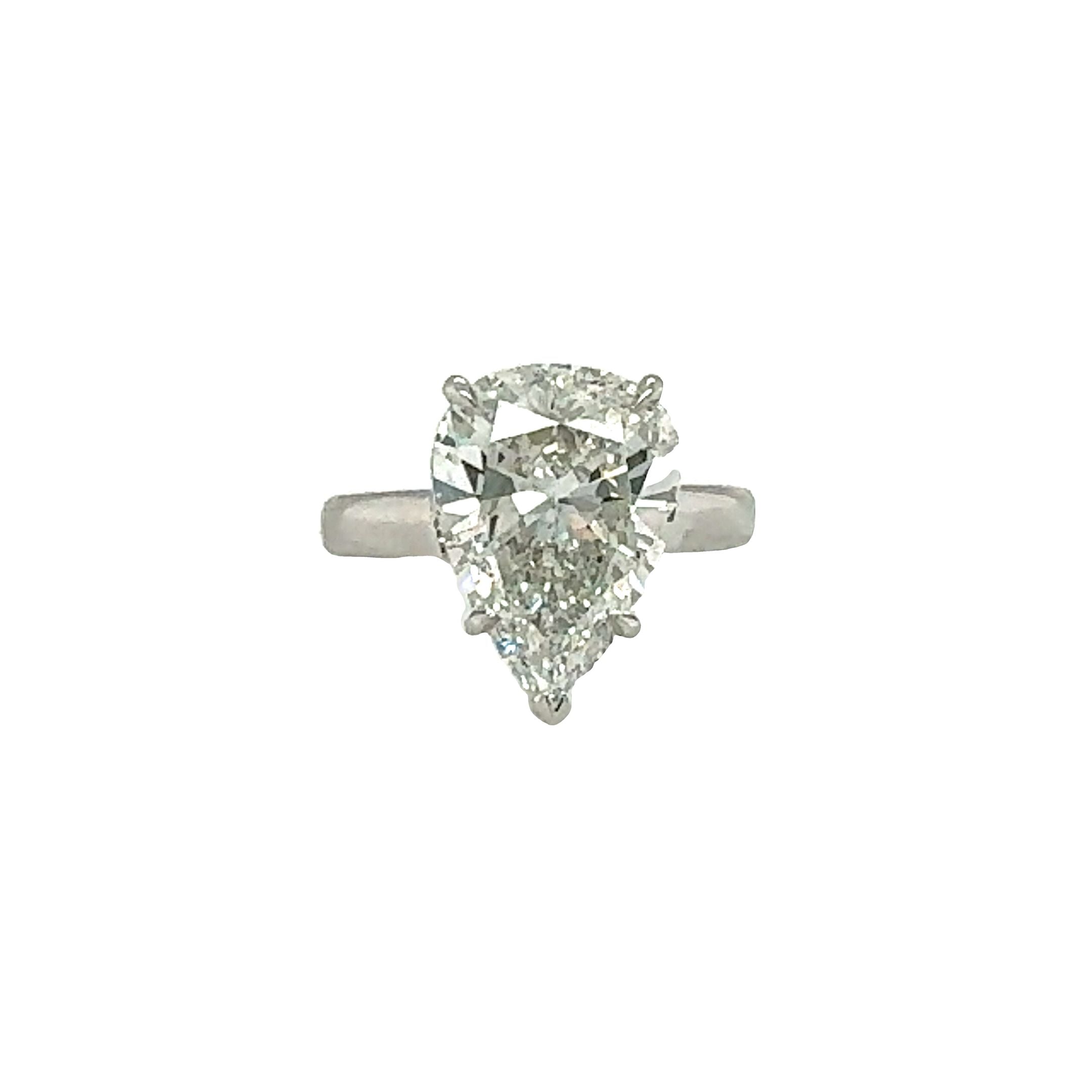 GIA Certified 5.31 Carat Diamond Platinum Engagement Ring