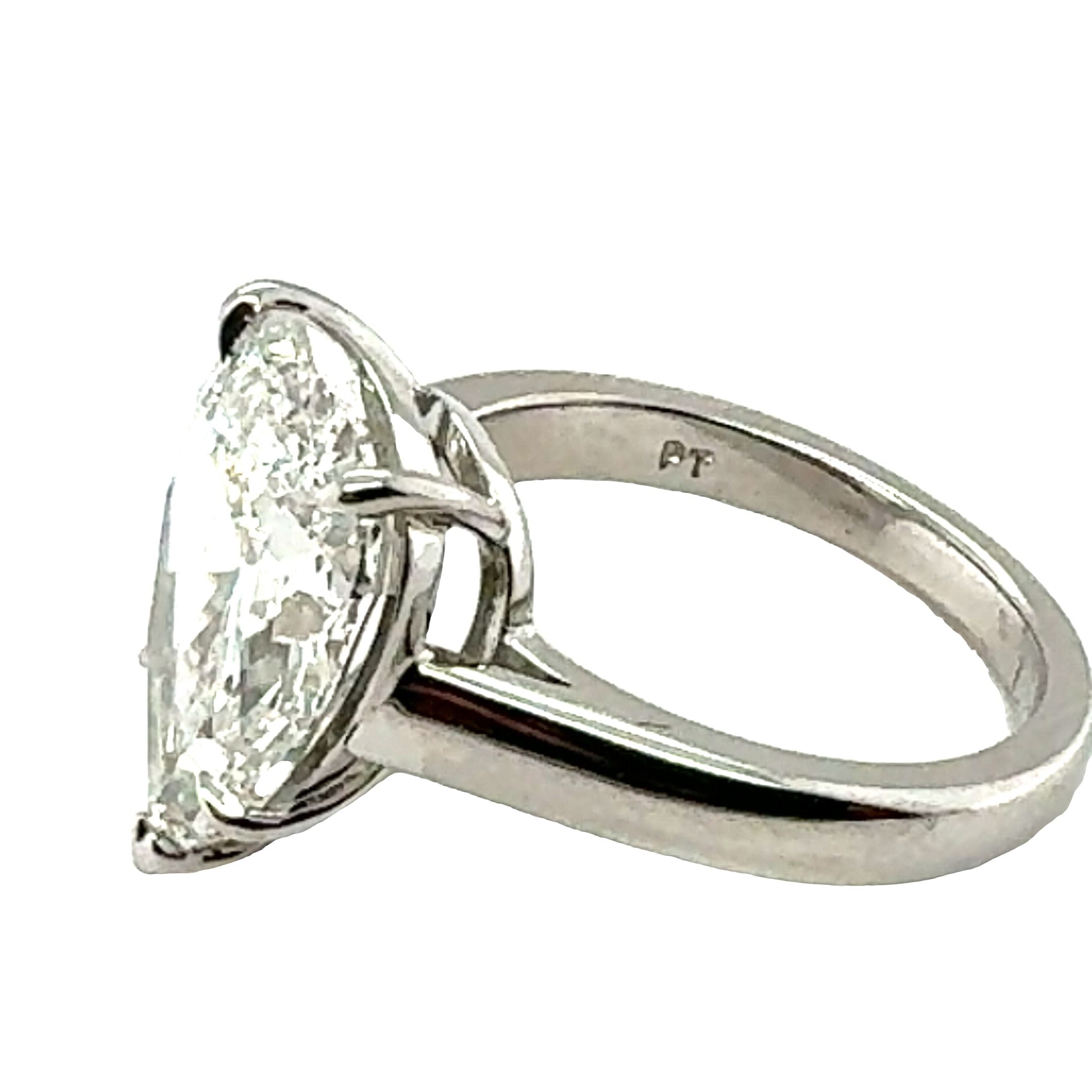 GIA Certified 5.31 Carat Diamond Platinum Engagement Ring