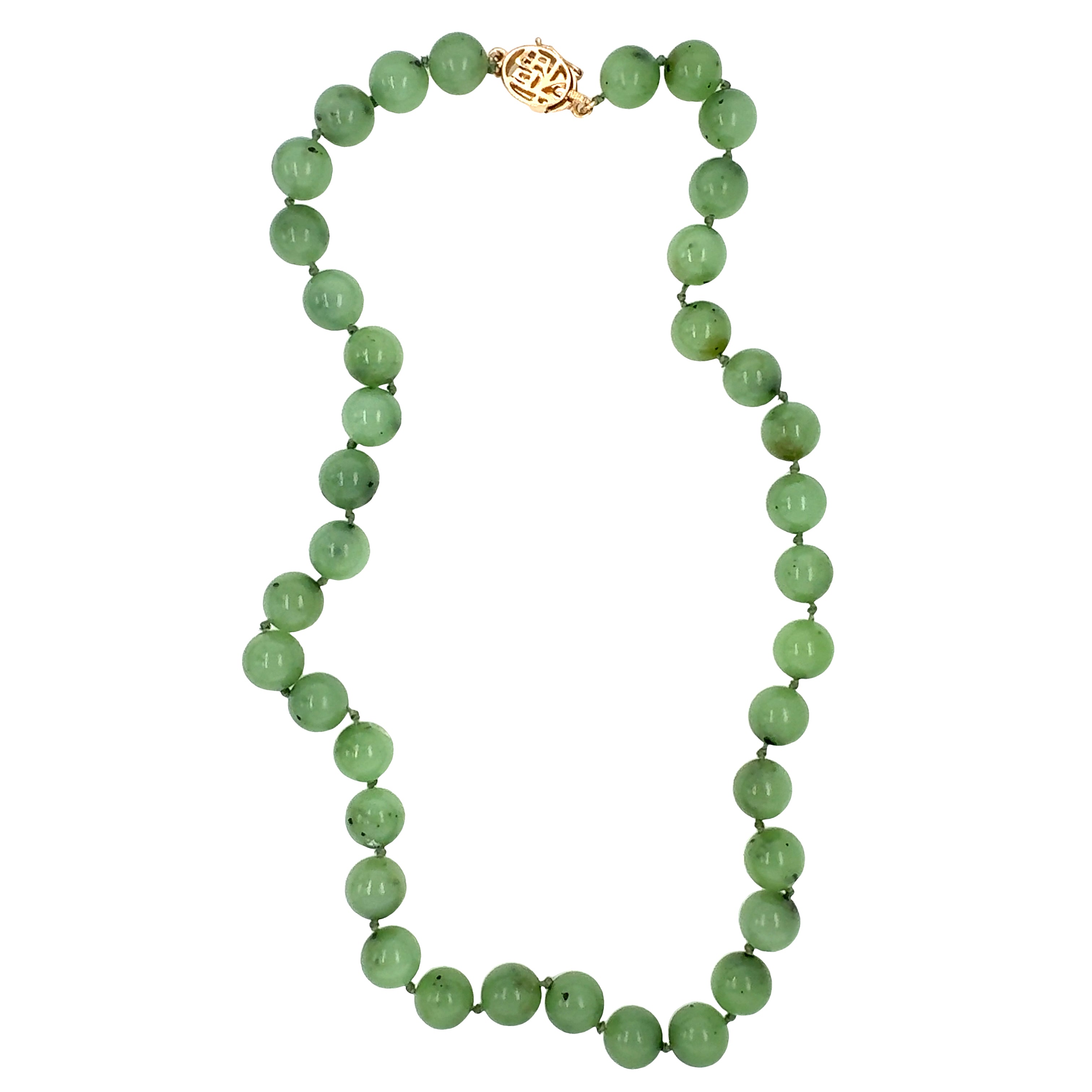 Green Jade Bead Necklace