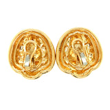 Hammered 18k Yellow Gold Earrings, circa 1960s