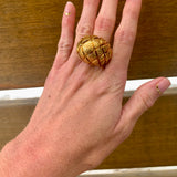 Immense 22K Yellow Gold Dome Ring, circa 1960s