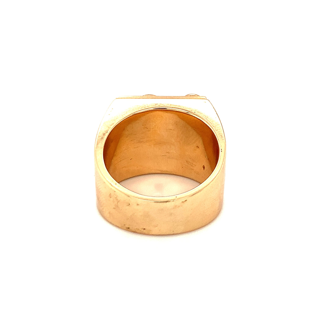 Jade and Ruby 18K Yellow Gold Ring, circa 1940s