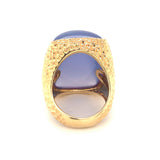 Lavender Chalcedony Ring in 18k Yellow Gold, circa 1960s