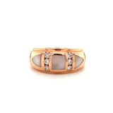 Mabe Pearl and Diamond 14K Rose Gold Ring