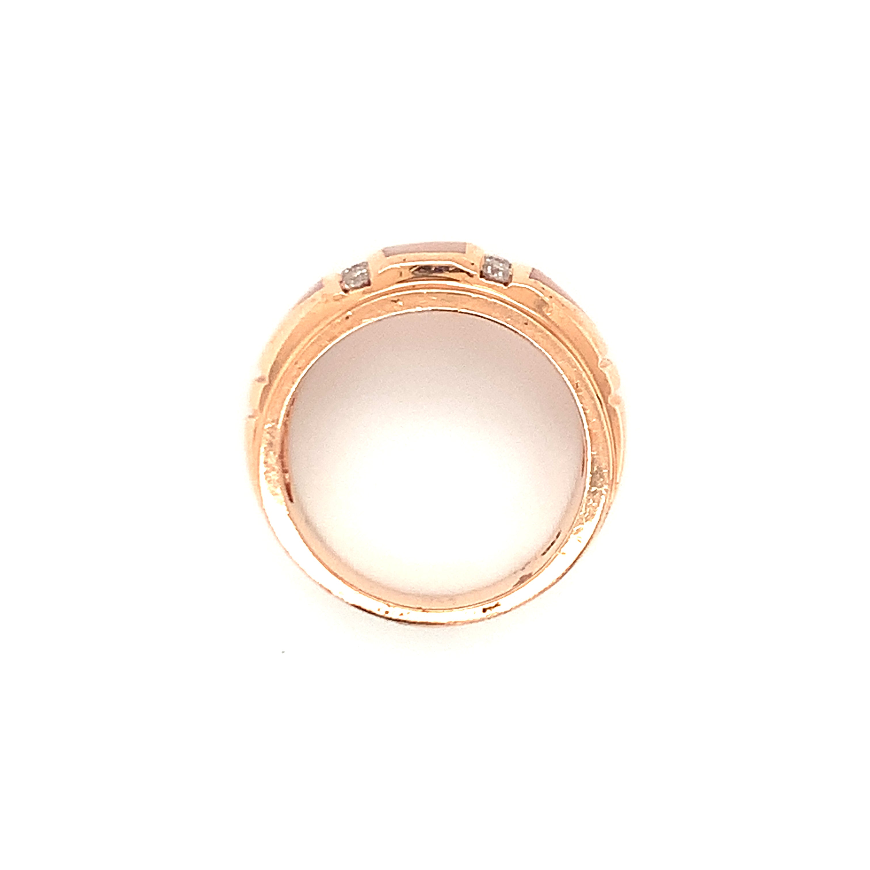 Mabe Pearl and Diamond 14K Rose Gold Ring