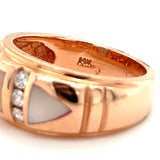 Mabe Pearl and Diamond 14K Rose Gold Ring