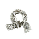 Mid-Century 14K White Gold Diamond Pendant / Brooch