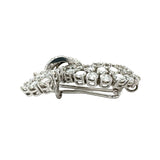 Mid-Century 14K White Gold Diamond Pendant / Brooch