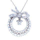 Mid-Century Diamond Platinum Circular Pendant