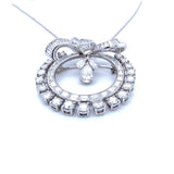 Mid-Century Diamond Platinum Circular Pendant