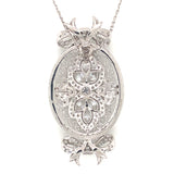 Mid-Century Diamond White Gold Pendant