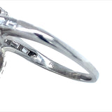 Mid-Century South Sea Pearl and Diamond Platinum Ring