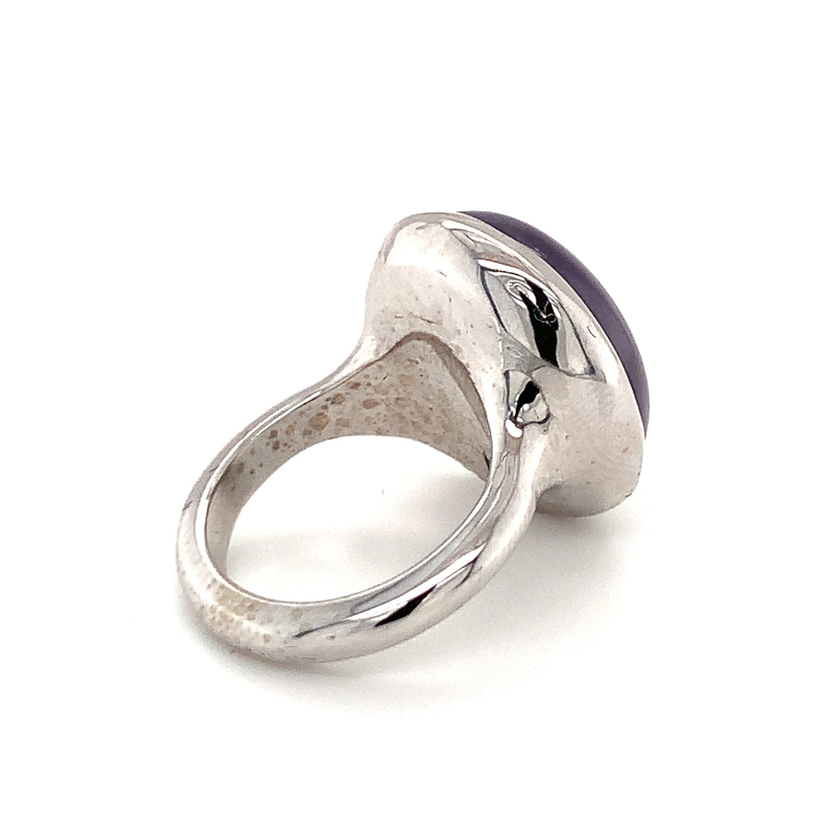 Mid-century Purple Star Sapphire 18K White Gold Ring, circa 1950s