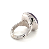 Mid-century Purple Star Sapphire 18K White Gold Ring, circa 1950s